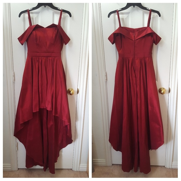 b darlin red high low dress